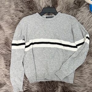 Brandy Gray Striped Sweater